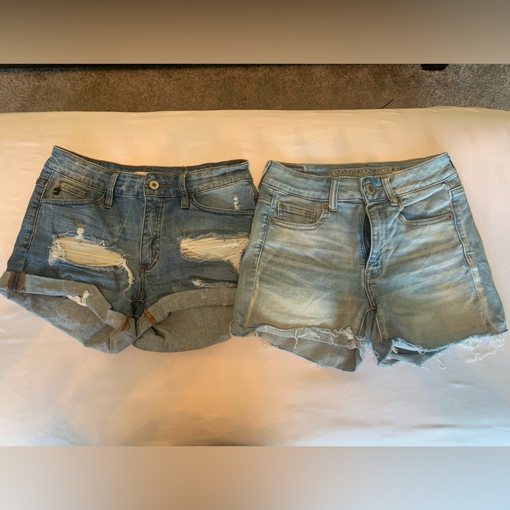 American Eagle and Kancan Denim Shorts Size 4